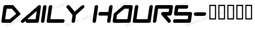 Daily Hours字体转换